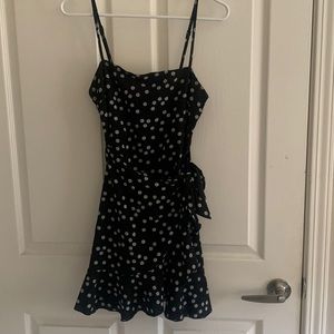 Black with white flowers princess polly dress